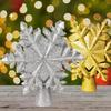 Snowflake Stars Christmas Tree Toppers  Built-in LED Xmas Tree Lighting 3D Glitter Projection Silver Gold Party Decor