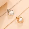 High quality simple love pendant necklace French retro heart-shaped hollow pearl pendant light luxury collarbone chain women