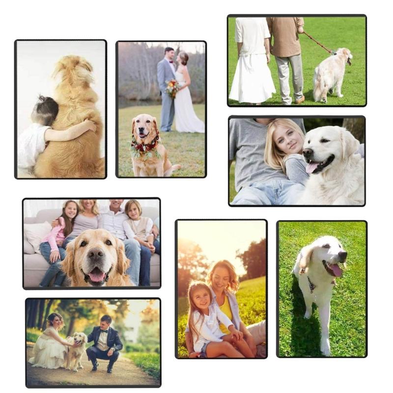 Personalized Magnetic Sticker Ever-changing Photo Frame Blank Inserts DIY Decoration Compatible for Fridge Display 10pcs