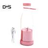 Electric Juicer Cup 380ml Rechargeable Smoothie Maker with 6 Blades BPA-Free Travel Bottle for Ice Fruit Veggie Portable Blender Home/Outdoor Use