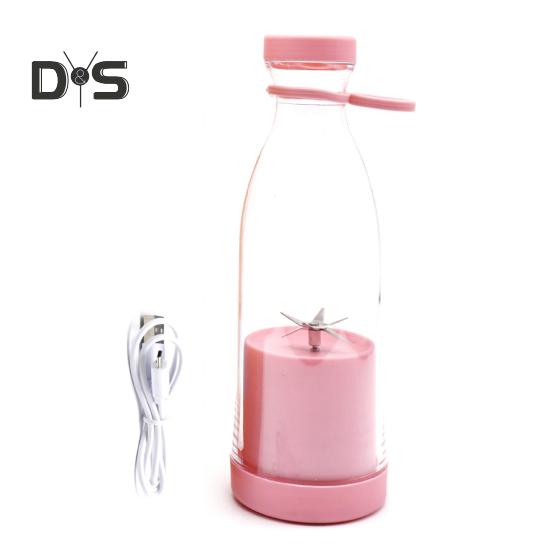 

Чашка для електричної соковижималки 380 мл Акумуляторна смузі-варка з 6 лезами Дорожня пляшка без бісфенолу А для льоду з фруктами та овочами Портативний блендер для домашнього/зовнішнього використання рожевий