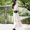 French Style White Puff Sleeve Summer Dress