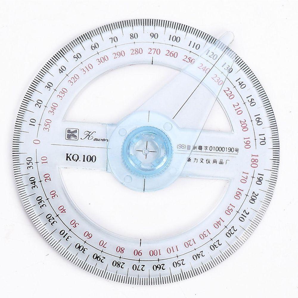 Portable Round School 360 Degree Office Ruler Pointer Measuring Tool Protractor
