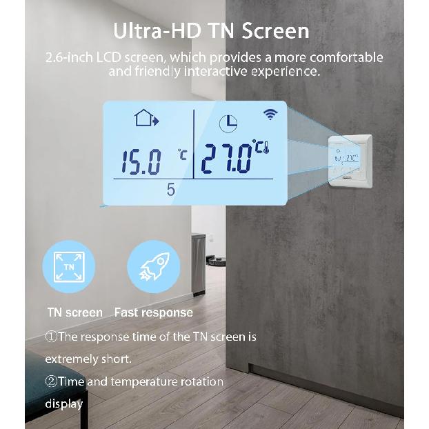 WiFi Heat Floor Programmable Thermostat 220V 16A Electric Home Underfloor Warm Heating Temperature Controller APP Remote Control