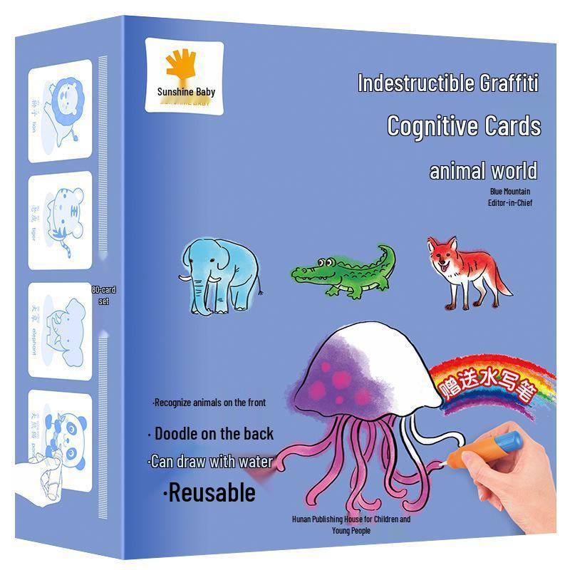 Baby Doodle Cognitive Cards: 8 Tear-Resistant Volumes for Early Learning—Character, Object, & Number Recognition