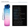 1L Gradient Frosted Travel Mug with Bounce Cover - 1000ml Space Cup, Large Capacity Student Water Bottle