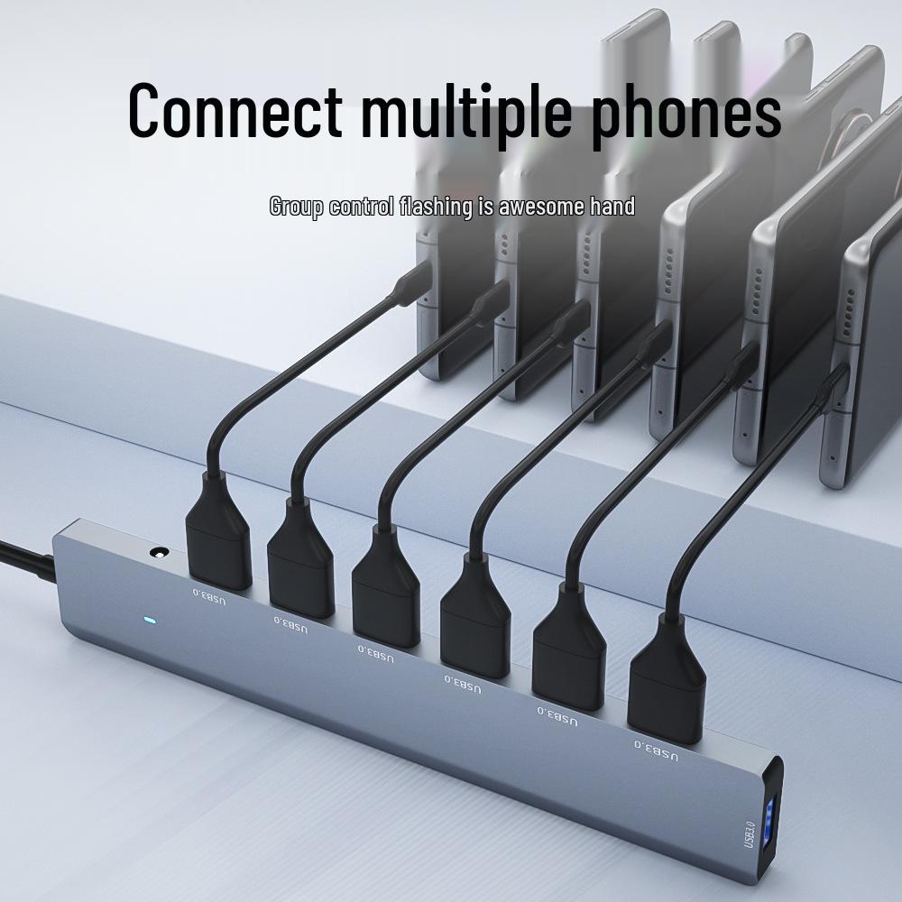 USB 3.0 Seven-Port Expansion Hub with DC Power Supply for Laptops, Keyboards, Mice, and USB Drives
