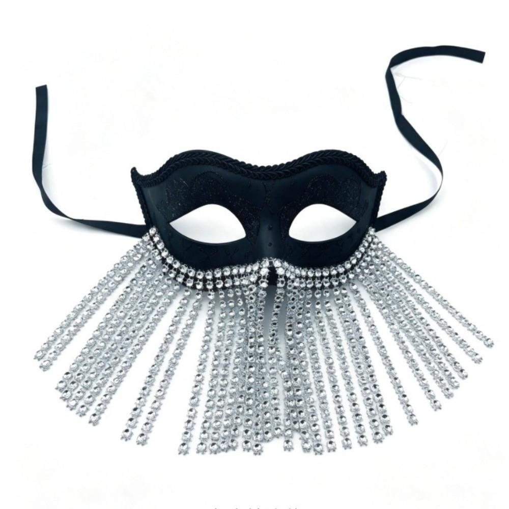 Rhinestone Masquerade Mask Half Face Halloween Mask Masquerade Half Face Mask Halloween Costume