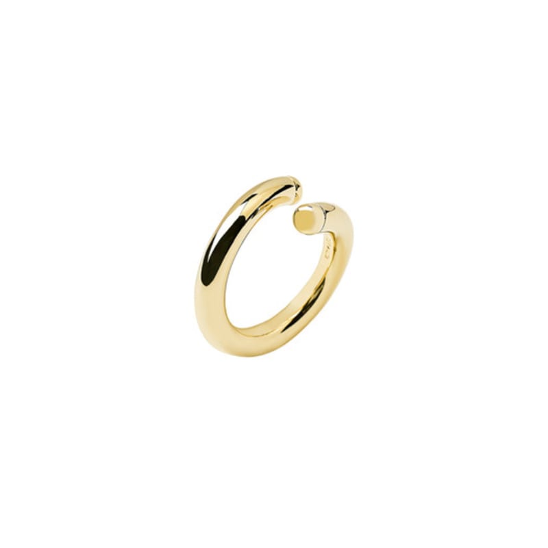 PERSONAL/SERVICE TWIST-CURVED SOLID RING / gold
