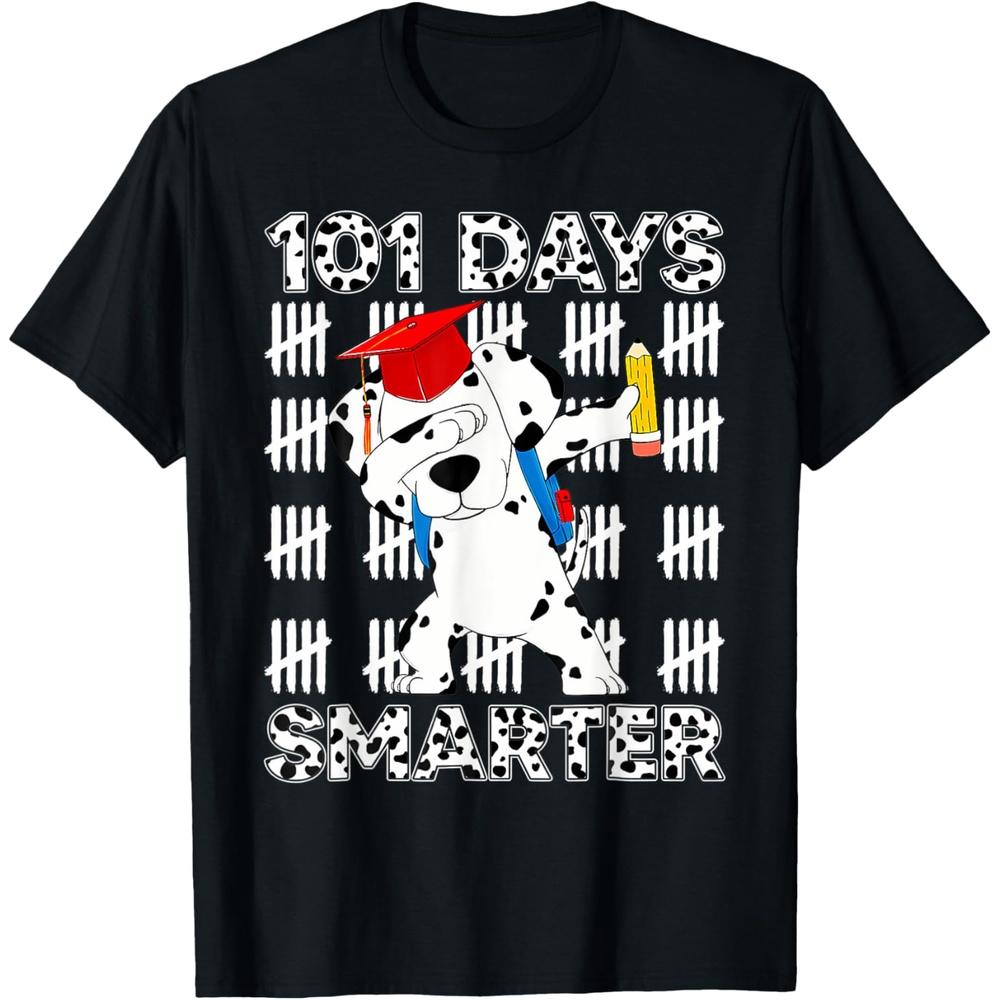 101 Days Of School HAPPY 100 Days Smarter Teacher Cotton Men T Shirt XXL чёрный