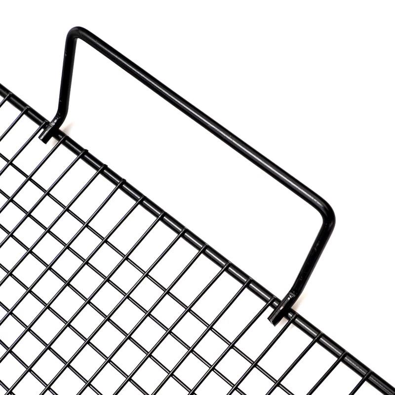 ZISIZ Square Outdoor BBQ Grill Net with Handles