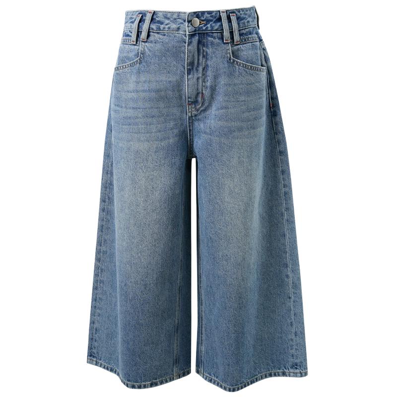 

SanCai 100% Cotton Straight Cropped Jeans 160/68A/M