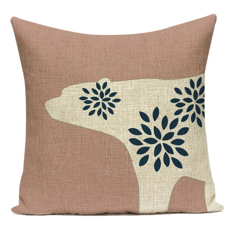 Geometric Home Pillowcase Animal Deer Car Nordic Home Decor Room Decoration Colorful Throw Pillows Custom Print Cushion Cover