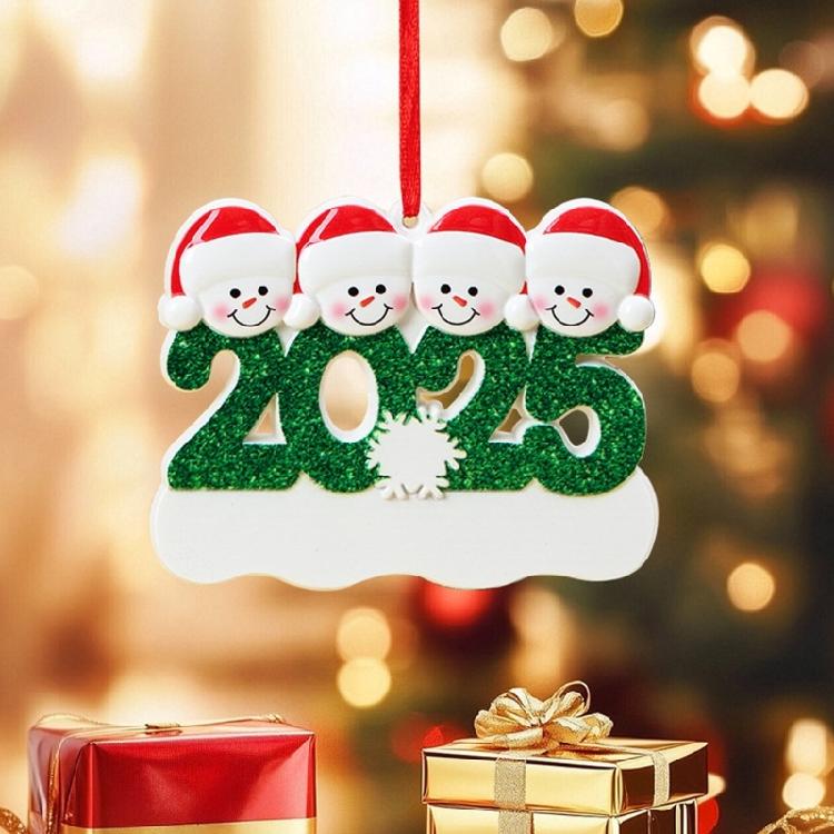 Snowman Resin Christmas Ornament Customizable Decoration Safe For Children Family Holiday