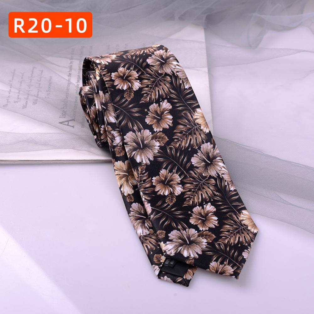 Retro Hong Kong Tie: Literary Casual Style with Animal & Floral Patterns for Men & Women