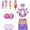 7/8Pcs Costume Hawaiian Costumes Wristbands Hula Dancer Costume  Hawaii Party Supplies