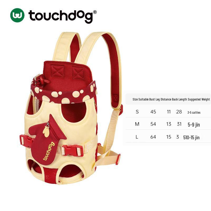

Touchdog Dual-Shoulder Pet Backpack for Cats and Dogs - Portable Chest Bag for Outdoor Adventures S