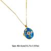 Opening and Closing Lid Photo Locket Pendant Necklace Titanium Steel Glazed Flower Choker  Girl