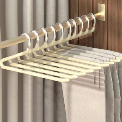 4Pcs Goose Type Dip Plastic Pants Hanger Wardrobe Dormitory Telescopic Z Type Clothes Hanger Multi Layer Storage Hanger