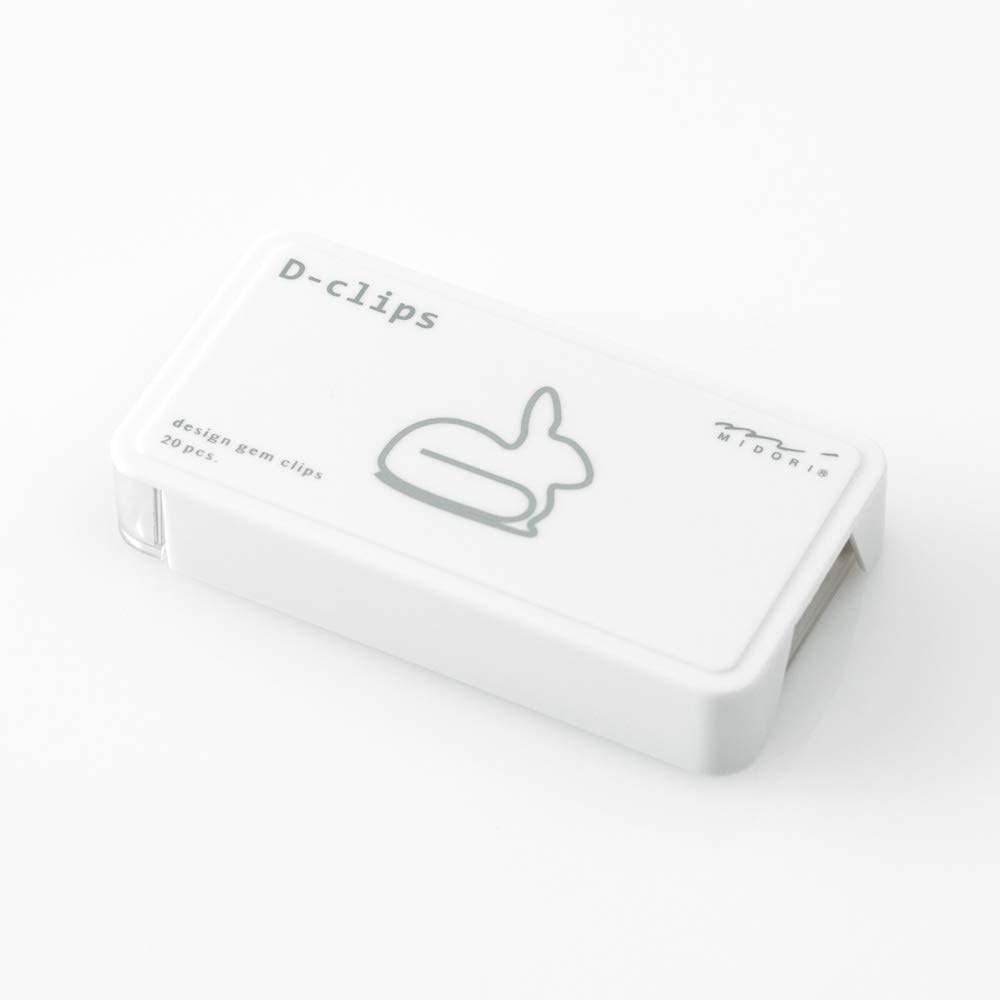 Midori D-Clips Paper Clips Rabbit Design A 43388006 - Cute Animal Shaped Stationery