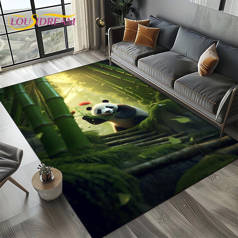 3D Dream Animal Cartoon Panda Cute Carpet Rug for Living Room Bedroom Home Sofa Decoration,Kid Area Rug Non-slip Floor Mat Gift