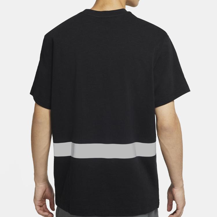 Nike Logo Print Crew Neck Casual T-Shirt Men Tops Black DB3605-010