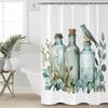 Eucalyptus Leaves Glass Bottle Shower Curtains Waterproof Bath Curtains Home Decor Modern Luxury Bathroom Curtain