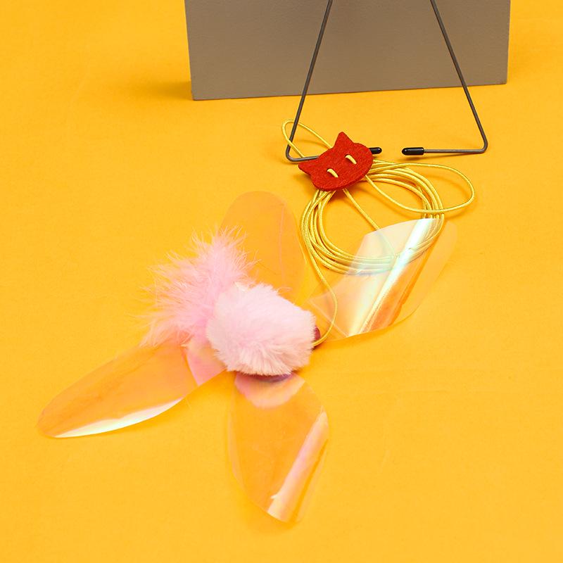 Cat Teaser Wand with Hanging Plush Rope for Kittens