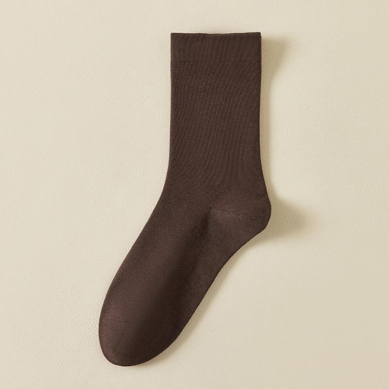

Children s Plain-color Cotton Socks for Spring and Summer, Mid-length Women s Sanitary Socks with Sweat Absorption and Odor Prevention, Pile Socks 1 pair