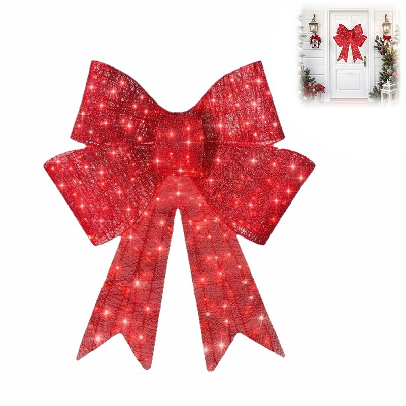 Christmas Decorations, Christmas Bow Decoration, Large Christmas Bows Outdoor, Christmas Bows Comes With Adhesive Backing