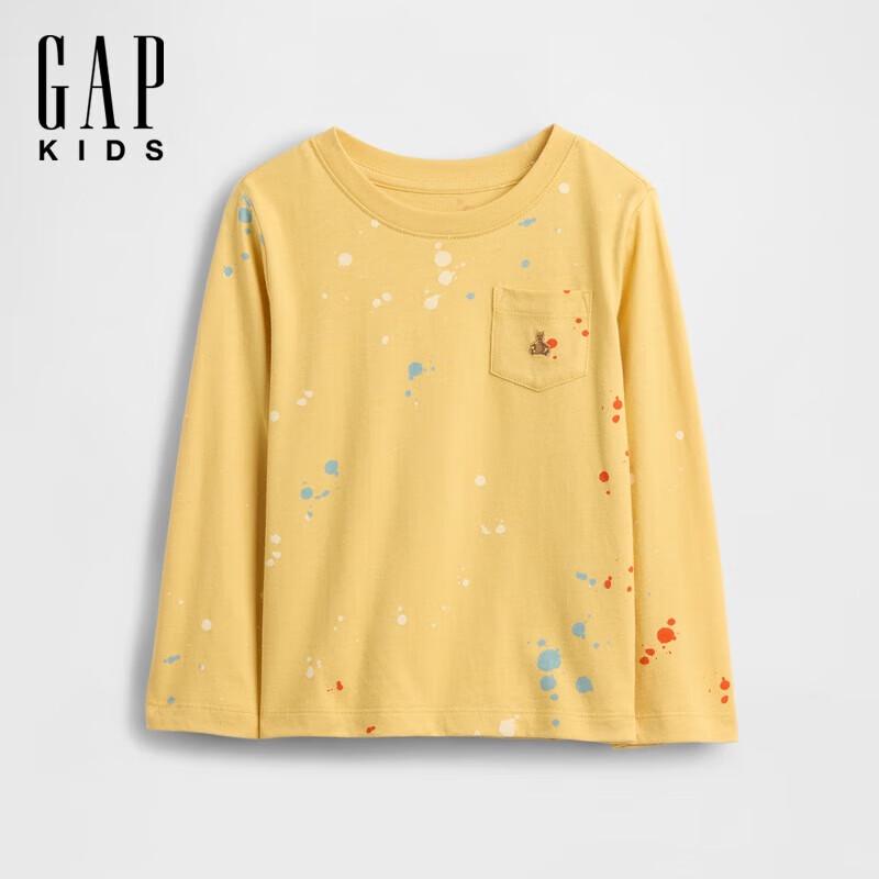 Gap Toddler Boys  Bear Embroidered Cotton Long-Sleeve T-Shirt 110/60