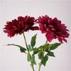 61CM Artificial Dahlia Flowers Green Leaves Simulation Dahlias Branch Hotel Wedding Decoration