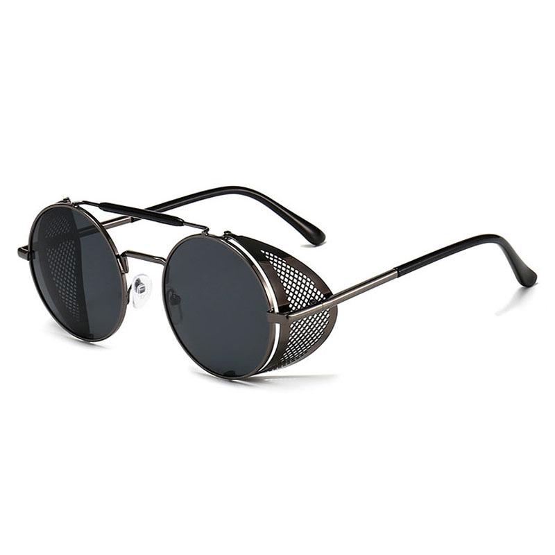 Steampunk Retro Reflective Aviator Sunglasses: European & American Style, Windproof Metal Design