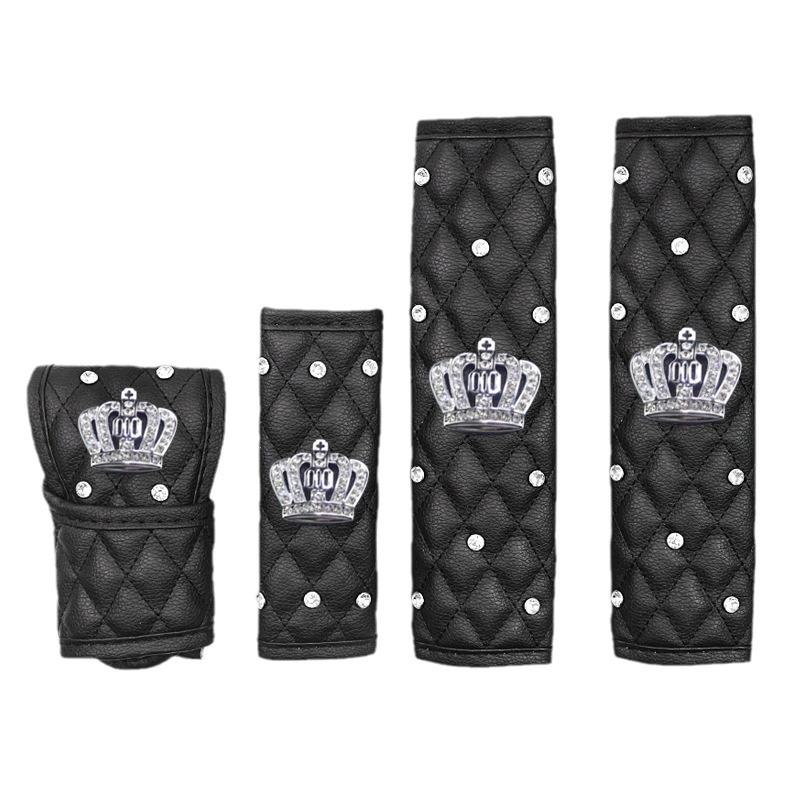 Zestaw Pokrowców na Pasy Bezpieczeństwa Samochodowe i Dźwignię Zmiany Biegów z Motywem DAD Diamond