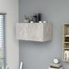 VidaXL Wall Cabinet, Storage Unit with Door, Floating Shelf for Living Room, Lounge, Bedroom Interior, Grey 802799