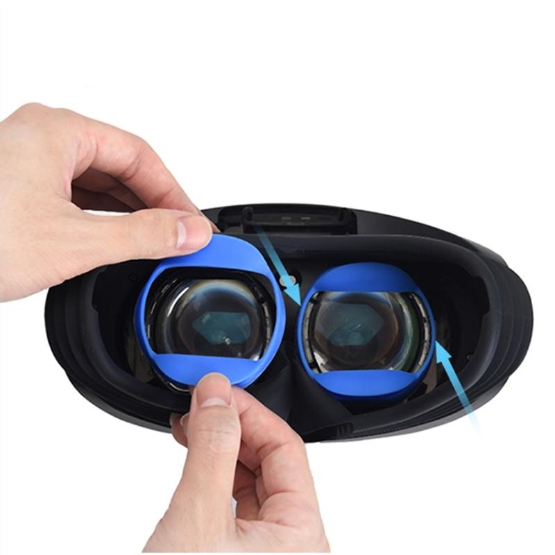 Scratchproof VR Glasses Cover Caps Silicone Protective Cover for PS VR2 Headset Glasses Lens Caps Protective Sleeve
