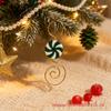 Creative Green Metal Candy Cane Windmill Christmas Tree Hanging Hook Decoration