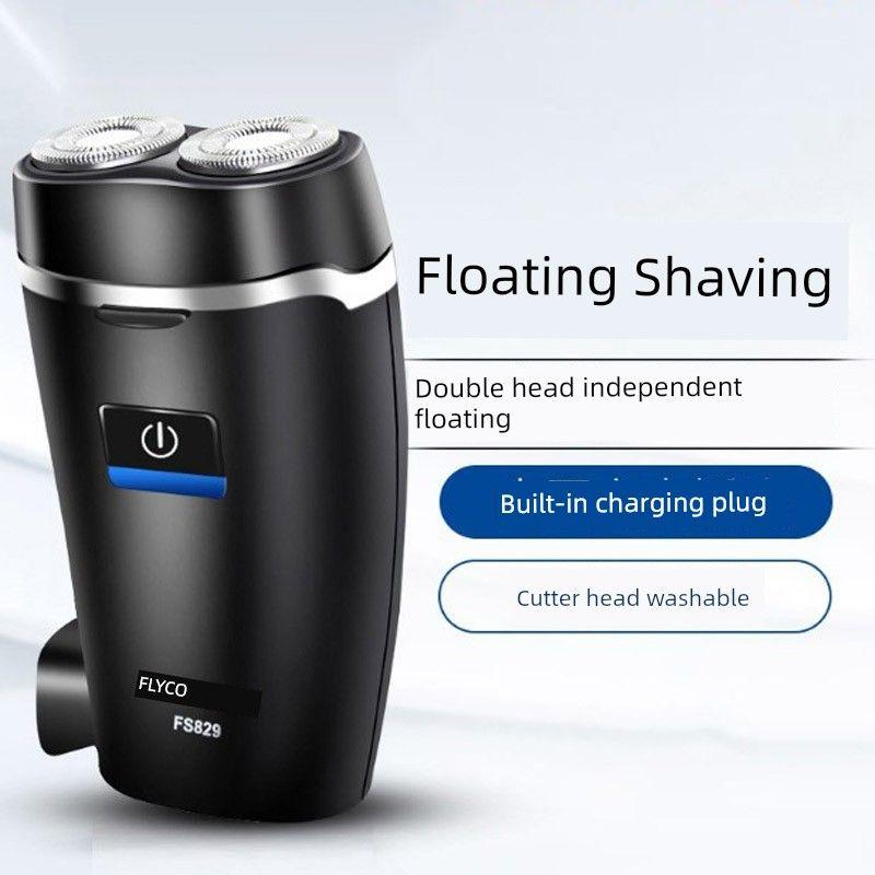 Flyco Shaver Men Electric Shaver Smart Official Flagship Authentic Charging Mini Portable Fs889 Feike Fs829 (Black)