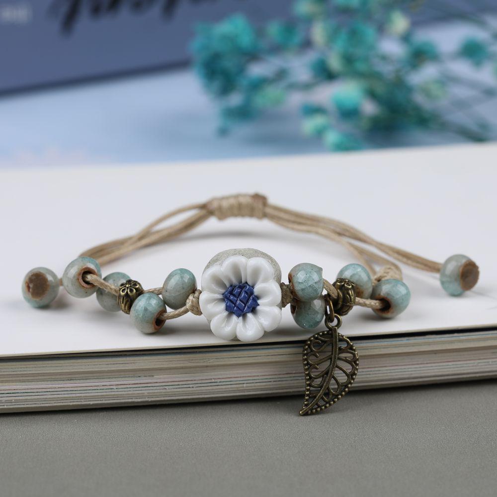 Broken Bridge Ceramic Floral Handmade Bracelet - Women's Fashion Jewelry