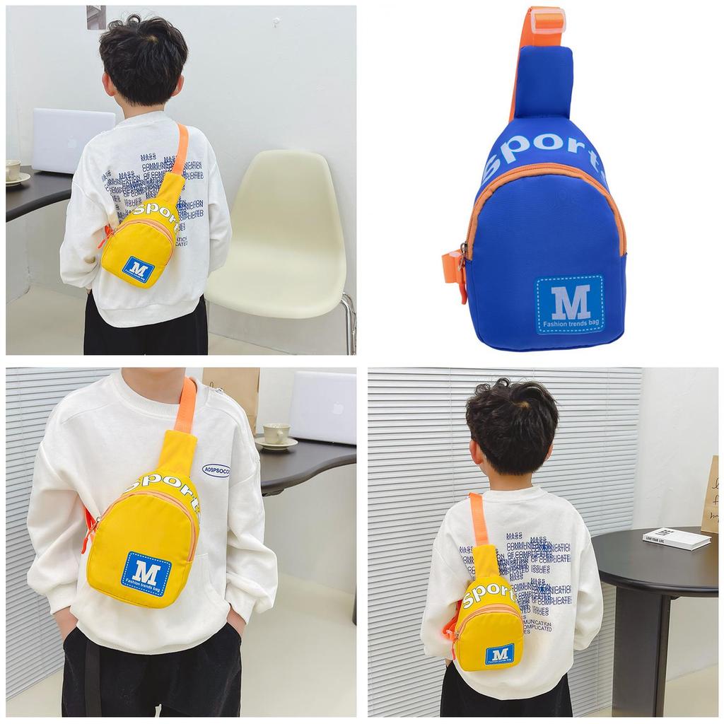 Kids Chest Pack Korean Style Casual Coin Wallet For Boys And Girls Cool Letter Design Nylon Material Summer 2023 Collection