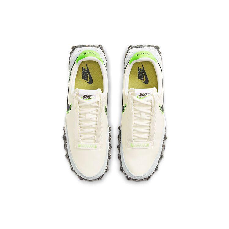 Nike Waffle Racer Crater Pale Ivory Electric Green Women Sneakers Cream Photon-Dust Black CT1983-102