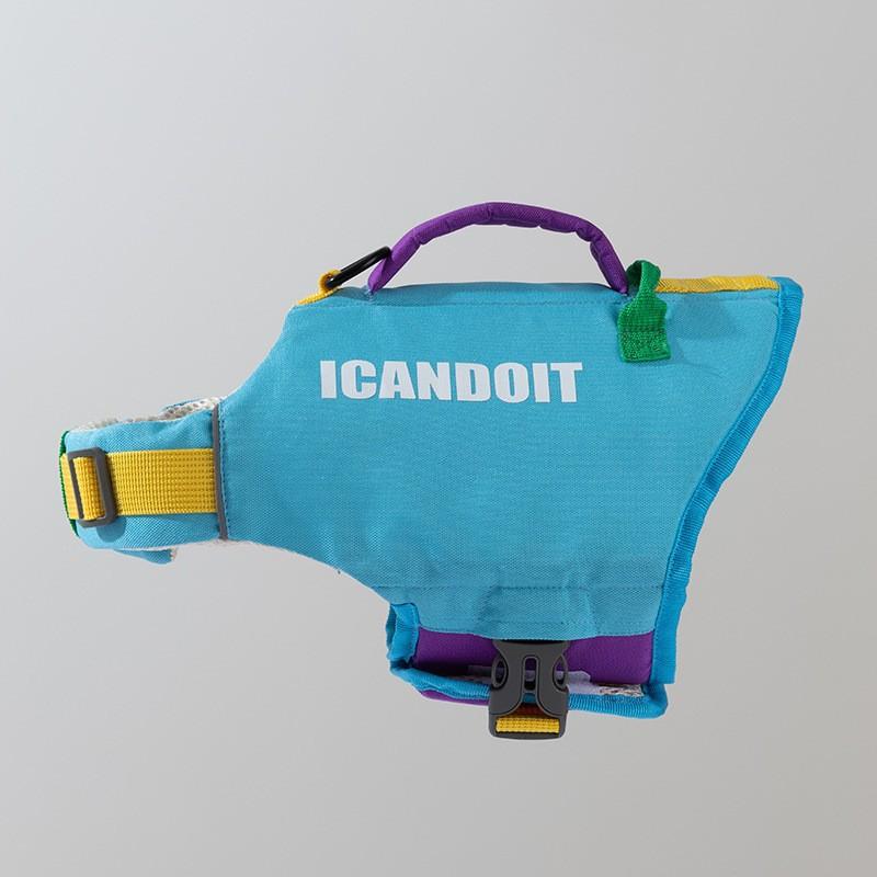 Cute Dinosaur Print Dog Life Jacket Summer Swimwear Buoyancy Vest for Small to Medium Dogs Water Play Floatation Suit Pet Clothe