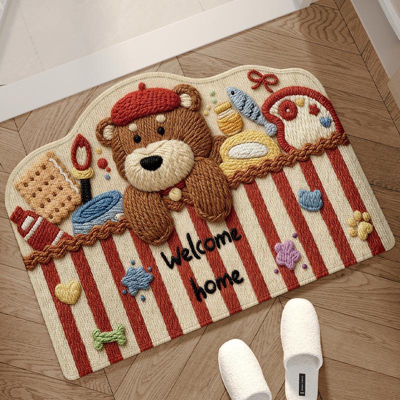 Quick-Dry Cartoon Diatom Mud Bathroom Door Mat – Absorbent & Non-Slip