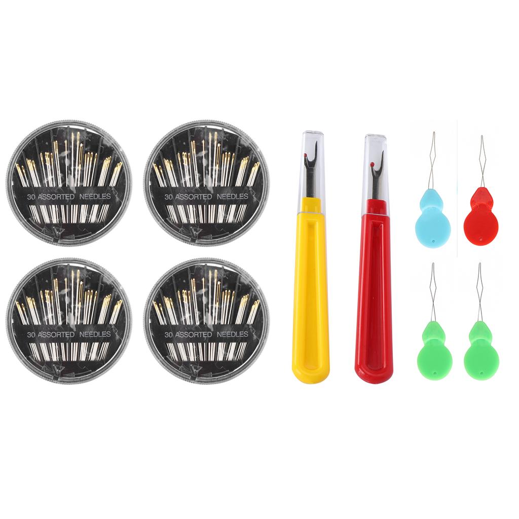 Conjunto de Ferramentas de Costura Caixa Agulha de Mão Removedor de Linha Idoso Passador Automático Kit DIY
