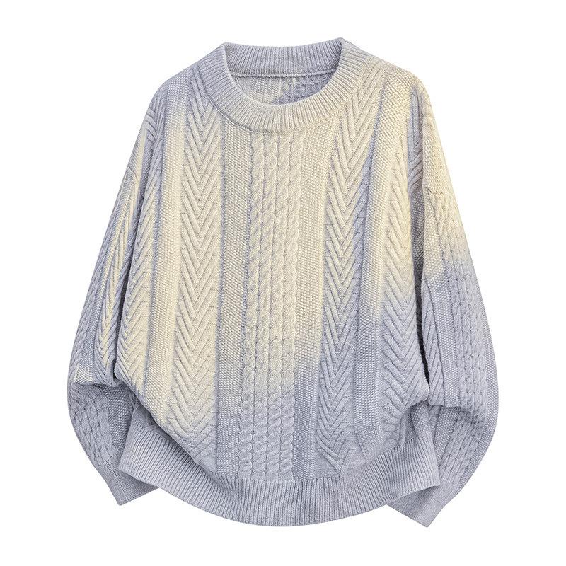 Pullovers Long Sleeves Sweaters Unisex Pure Colour Jumper Autumn Winter Tide Diamond Lattice Twisted Flower Loose Couples Bottoming Knit Sweater