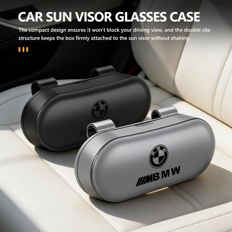 Car Sun Visor Sunglasses Storage Glasses Box Interior Accessories For BMW X1 X2 X3 X4 X5 X6 F49 F39 F25 G01 F16 G06 G07 F25 F30 TMBCU1