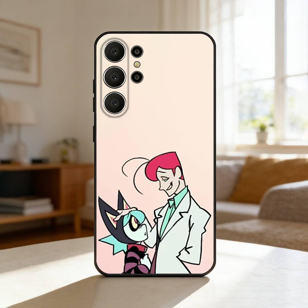 Y2K P-Psycho C-Cuties Phone Case For Samsung S26,S25,24,23,22,30,21,10,9,Ultra,Plus,Lite,FE Soft Black Case