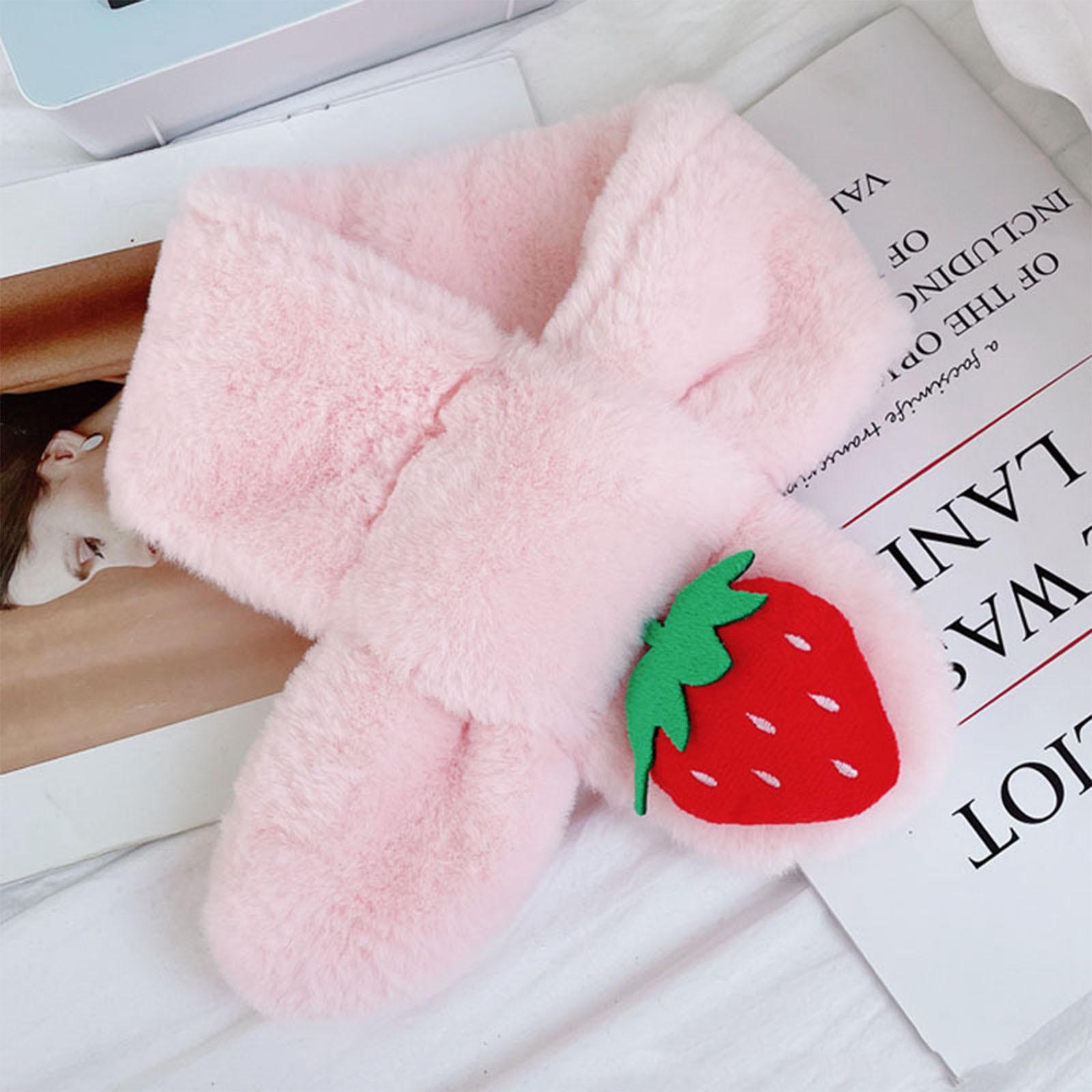 

Детские теплые шали для мальчиков и девочек, шарфы с воротником, утепленный зимний шарф розовый