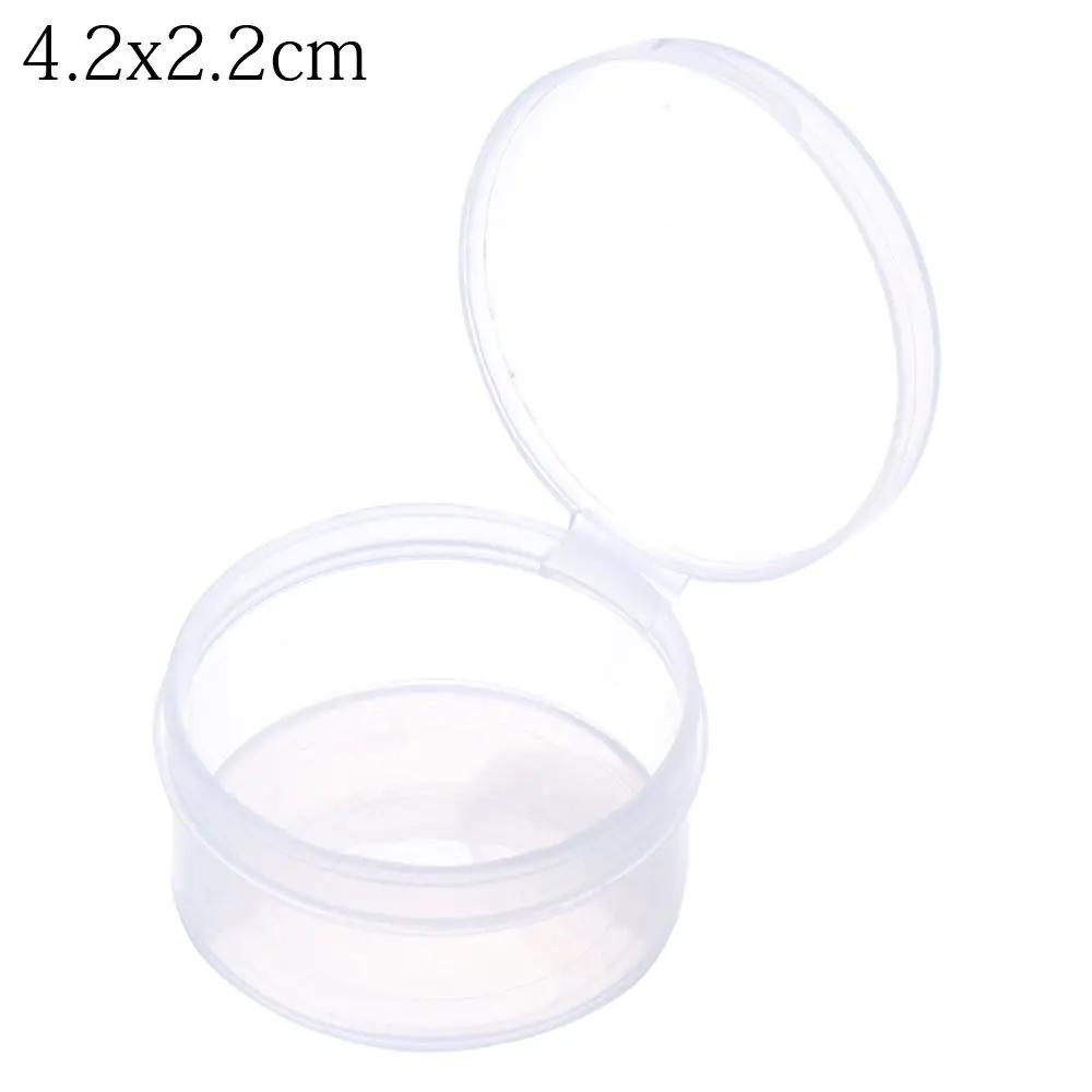 Square Round Plastic Transparent Storage Box Small Items Sundries Organizer Case Jewelry Beads Container Box Tools Accessories