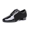 Men New Modern Dance Shoes Male Oxford Fabric Tango Latin Shoes 2.5cm Heels Breathable Soft Social Ballroom Dance Footwear